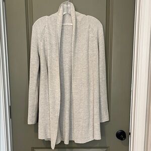 Athleta Light Gray Open Front Cardigan XXS